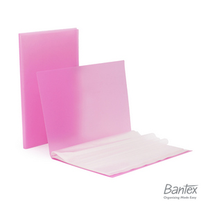 BANTEX Trendy Display Book / Clear Holder Folio (20 pockets) - Pink